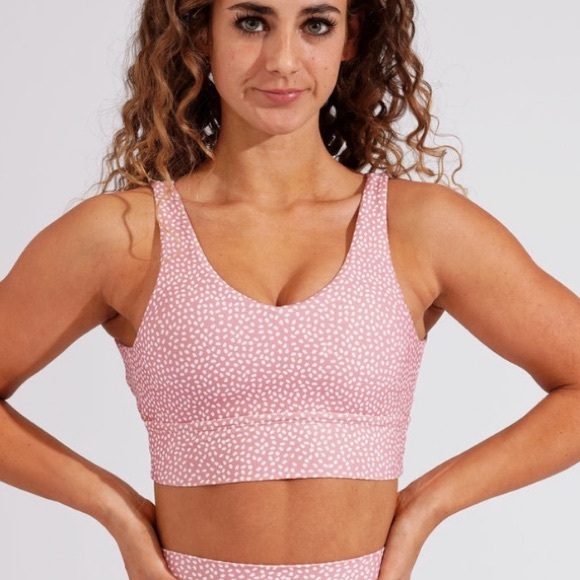 🌸BUFFBUNNY PINK Bossy Print/Pink Dalmatian🖤Small Monarch Bra & M Legging Set🌸 - Picture 4 of 13